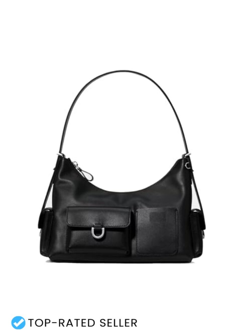 Cargo Slouchy Shoulder Bag Y2K Multi Pocket PU Utility Tote Purse